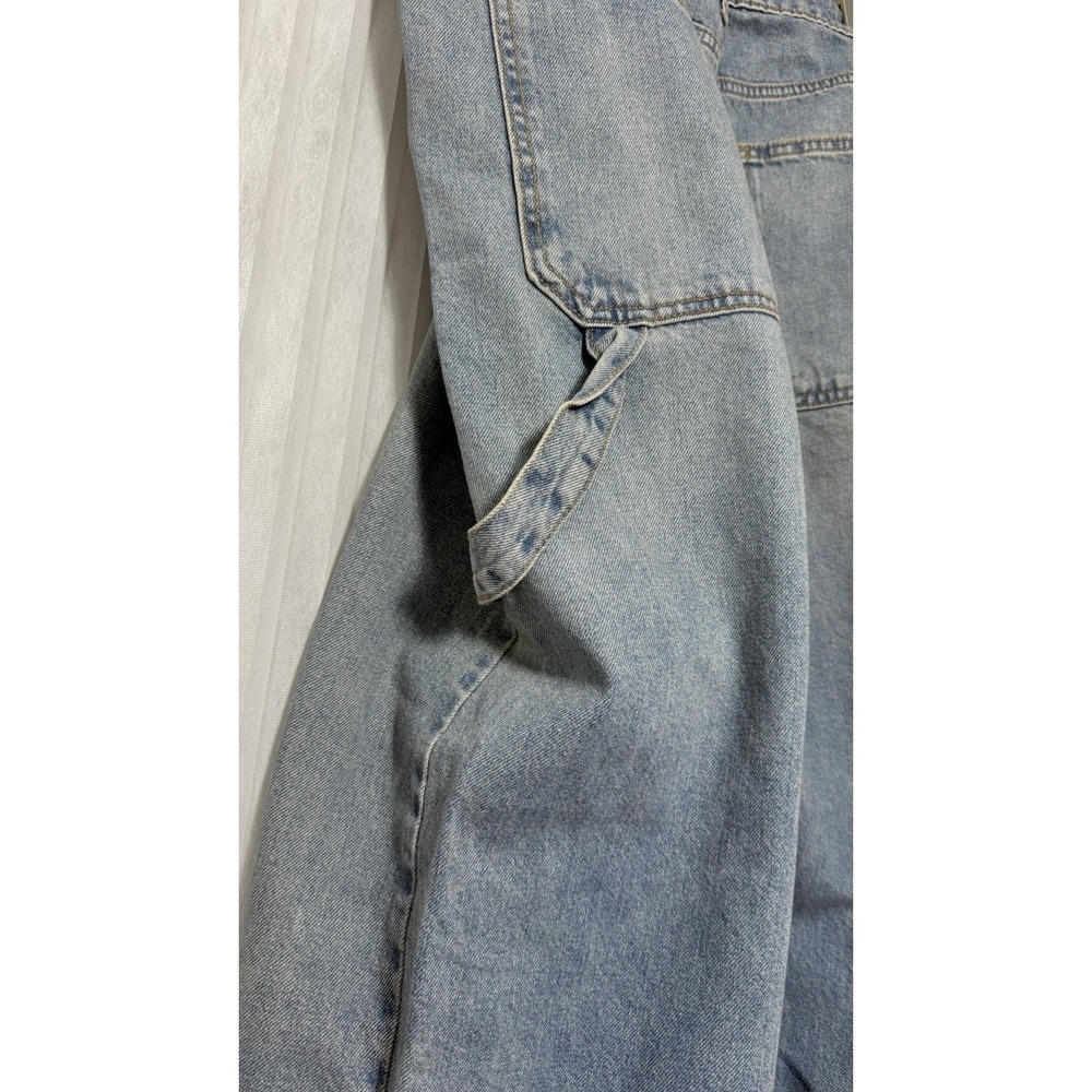 NWT Wild Fable Low-Rise Baggy Jeans Size 14 Rigid Denim Light Wash Cargo Pockets - Picture 4 of 10